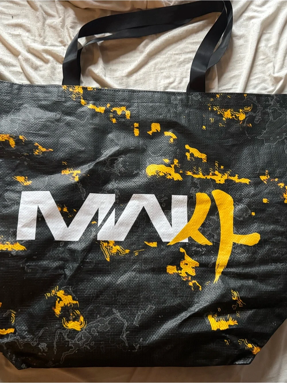 Black & Yellow Logo Tote Bag